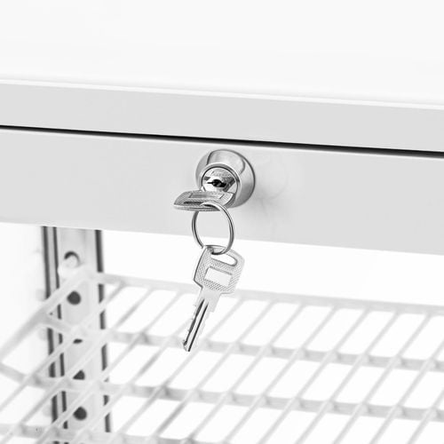 Witryna chłodnicza ekspozycyjna przeszklona 3 poziomy 58 l - biała na Arena.pl