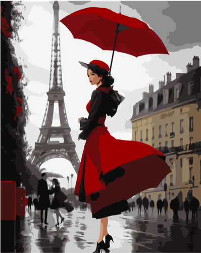 Zestaw Kreatywny Malowanie Po Numerach - Paryski Deszcz 40X50Cm Podstawka na Arena.pl