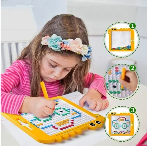 Tablica magnetyczna Dino Board Mozaika Montessori układanka krążki MagPad na Arena.pl