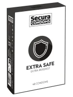 secura extra safe 48 szt. - wytrzymałe prezerwatywy, grubsza powłoka