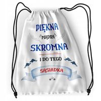 Plecak Dla Sąsiadki Sportowy Szkolny Worek Torba Z Nadrukiem Ze Zdjęciem