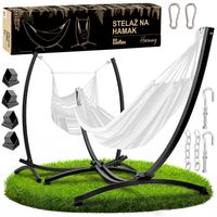 Stelaż 2w1 na hamak i krzesło brazylijskie czarny