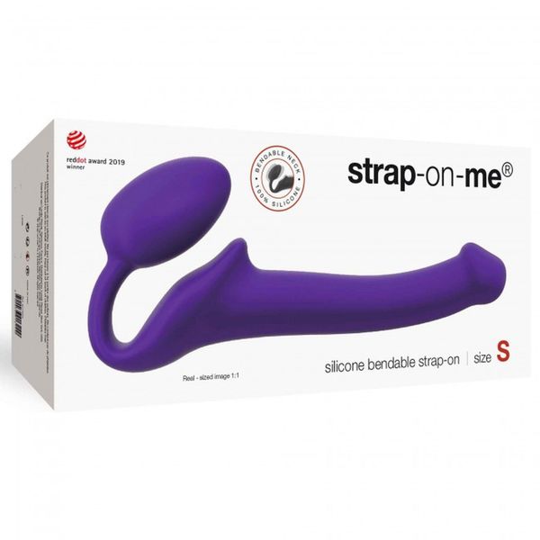 Semi-Realistic Bendable Strap-On Purple - S zdjęcie 6