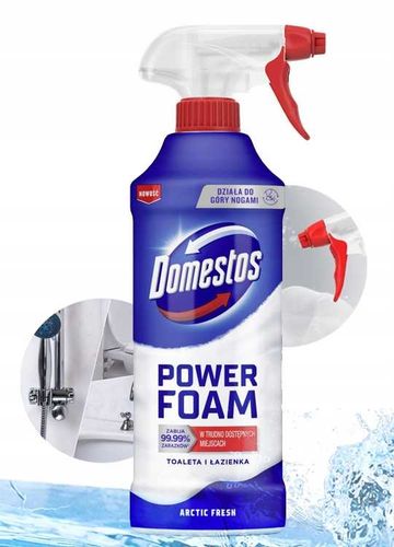 domestos power foam piana do mycia toalety i łazienki arctic fresh 435ml na Arena.pl
