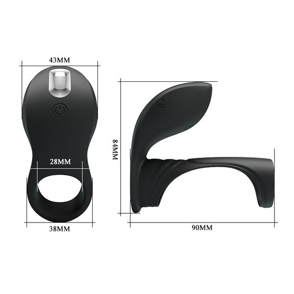 PRETTY LOVE -VIBRATION PENIS SLEEVE II, 7 vibration functions Memory function zdjęcie 6