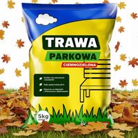 TRAWA NASIONA 5kg NA MIEJSCA ZACIENIONE PARKOWA CIEMNOZIELONA 200m2