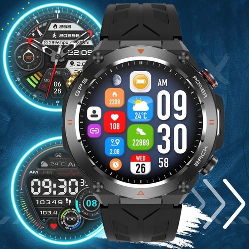 Zegarek męski SMARTWATCH RBN z GPS KOMPASEM BAROMETREM ROZMOWY BATERIA 600 na Arena.pl