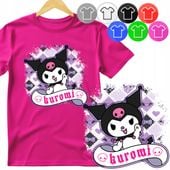 KOSZULKA DZIECIĘCA T-SHIRT - KURO.MI HEL.LO KITT.Y MELO.DY - L 146-152