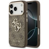 Etui Guess 4G Big 4G Classic Logo do iPhone 17 Pro brązowy złoty