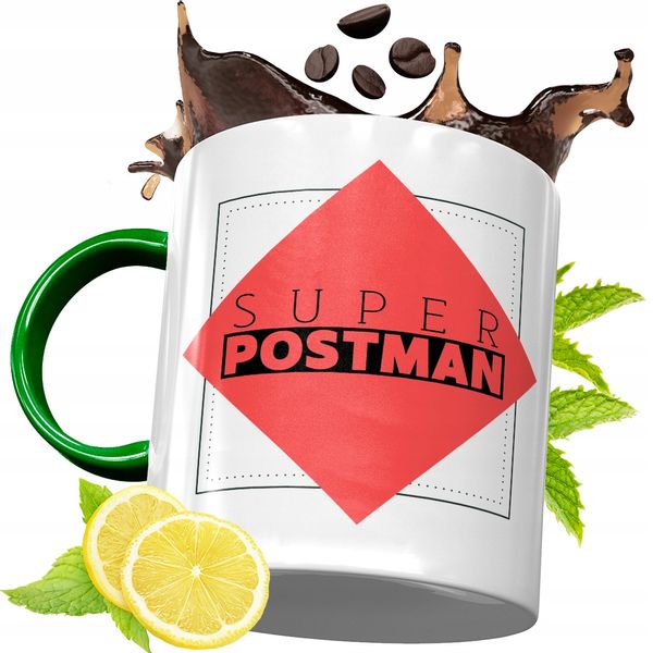 Kubek Zielony Dla Listonosza Na Prezent Urodziny Z Nadrukiem Ze Zdjęciem zdjęcie 1