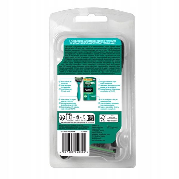 Wilkinson Xtreme3 Sensitive maszynki do golenia 8 x3 zdjęcie 4