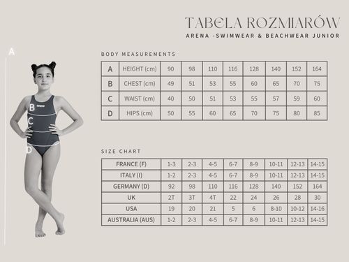 Strój kąpielowy dziewczęcy jednoczęściowy sportowy na basen Arena Multi 116 na Arena.pl