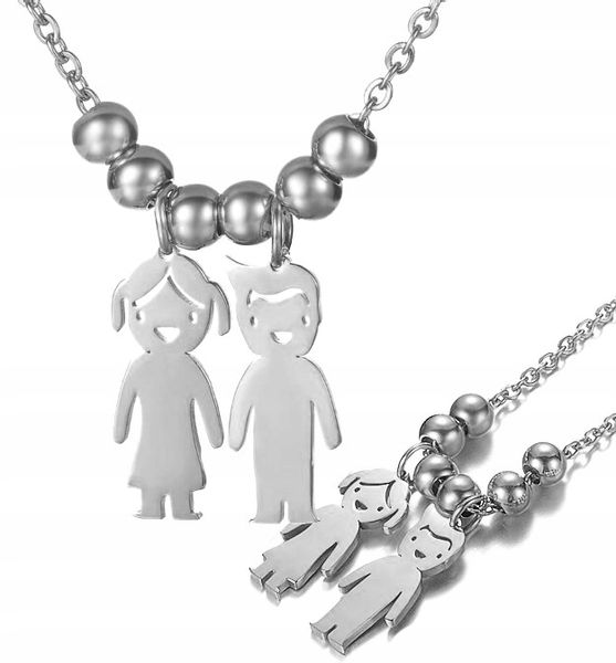 Naszyjnik Stal Chirurgiczna Dzieci Srebrny 316L zdjęcie 2