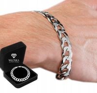 BRANSOLETKA Srebrna Męska DIAMENTOWANA SREBRO pr. 925 Bransoleta 6mm/19cm