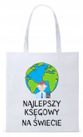Dla Księgowej Księgowego Torba Eco Biała Shopper Z Nadrukiem Ze Zdjęciem