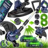 PODKASZARKA AKUMULATOROWA KOSA WYKASZARKA NA KOŁACH ŻYŁKI NOŻE AKU 2AH