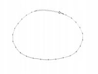 RODOWANY SREBRNY NASZYJNIK CHOKER 40CM GŁADKIE KULKI KULECZKI BALLS SREBRO