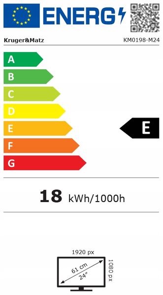 Monitor do komputera E-LED FULL HD IPS 24 cale KrugerMatz HDMI VGA 100Hz zdjęcie 11