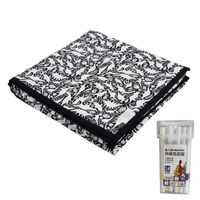 Koc do malowania DIY 150x125cm, zmywaln, wlurow, 24 kolory, z markrami – E