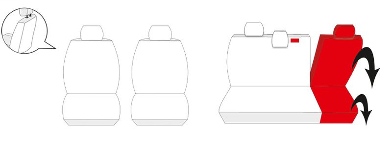 Skoda Fabia I Pokrowce dopasowane na fotele zdjęcie 6
