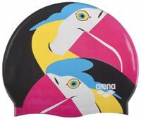 Czepek pływacki treningowy silikonowy dla dzieci na basen Arena Print