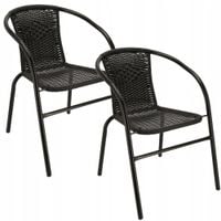 2 x krzesło ogrodowe balkonowe na balkon taras technorattan fotel bistro