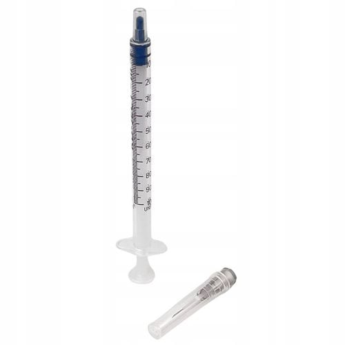 STRZYKAWKI INSULINOWE 1ML IGŁA NAKŁADANA 0,40x12mm U100 100szt. KDJECT na Arena.pl