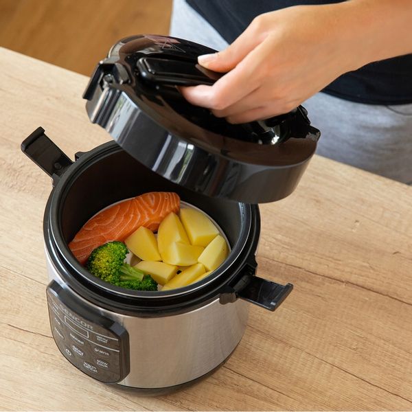 Garnek do gotowania ryżu warzyw RYŻOWAR 0,6L 360W srebrny Sencor SRM 0650SS zdjęcie 13