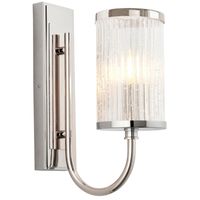 Ścienna lampa hampton L&-1100040 Light& szkło plisowane nikiel