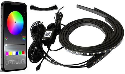 Oświetlenie podwozia Auta LED RGB Tuning Zestaw Android iOS Bluetooth na Arena.pl