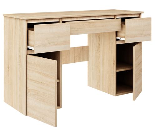 biurko MEGAN B1 DĄB SONOMA duże szkolne młodzieżowe pod laptop na Arena.pl