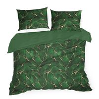 Pościel satynowa w pudełku BOX GIFT 220X200 70X80X2 ciemnozielona