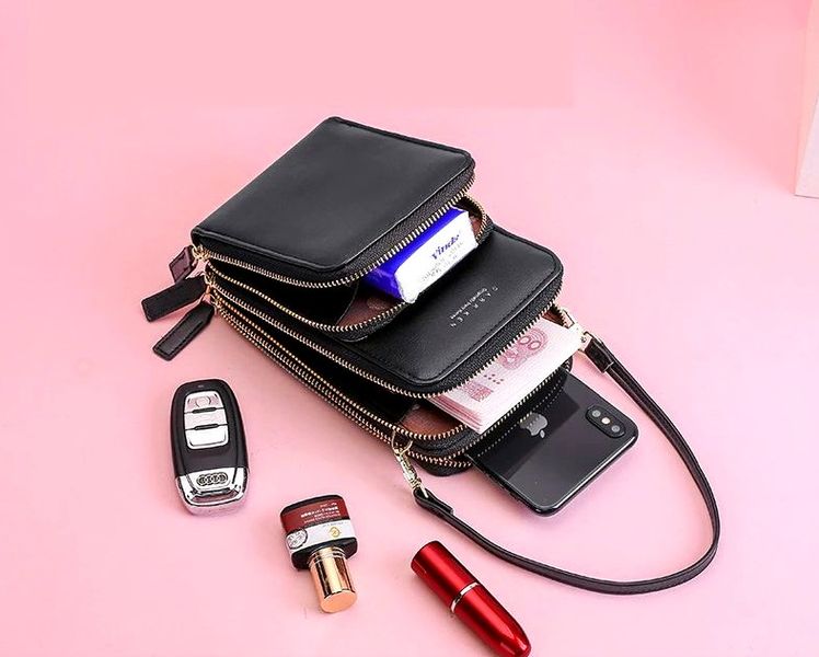 Damska Torebka Na Telefon Mini Portfel Listonoszka zdjęcie 14