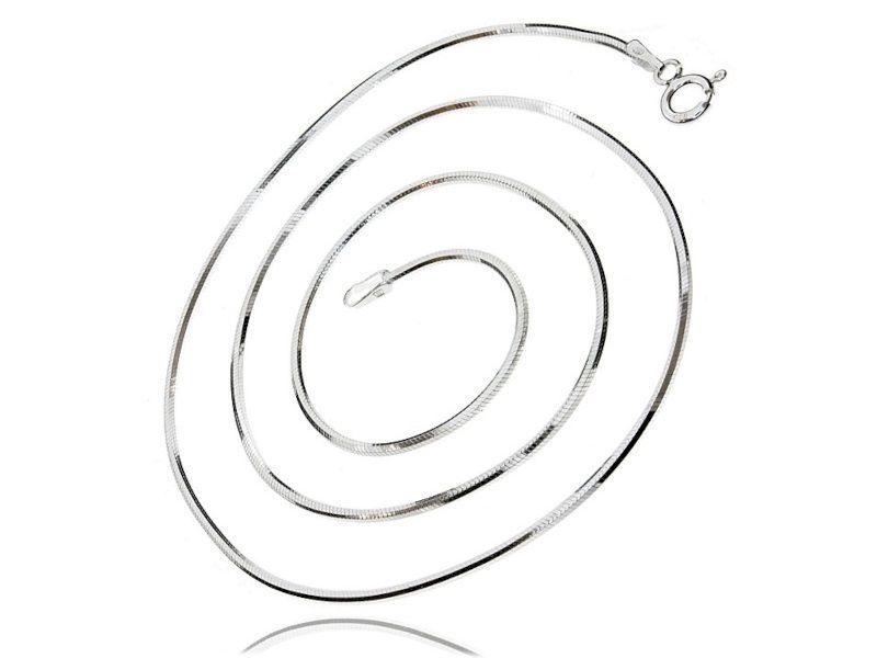 Gruby srebrny łańcuszek linka żmijka snake o przekroju ośmiokątnym 50 cm srebro 925 SNAKE_8L035 zdjęcie 1