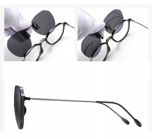 NAKŁADKI POLARYZACYJNE NA OKULARY KOREKCYJNE Klips PRZECIWSŁONECZNE UV400 na Arena.pl