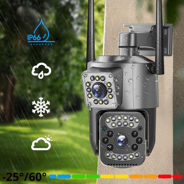 PODWÓJNA KAMERA WIFI IP ZEWNĘTRZNA OBROTOWA 2K ŚLEDZENIE 4MPX DOŚWIETLENIE zdjęcie 11