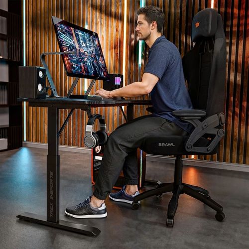 Biurko Gamingowe Regulowane 120x60cm Wysokość 56-79cm VECTOR TREX na Arena.pl