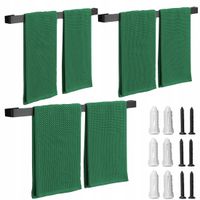 3 x wieszak łazienkowy ścienny do łazienki na ręczniki loft czarny 60cm