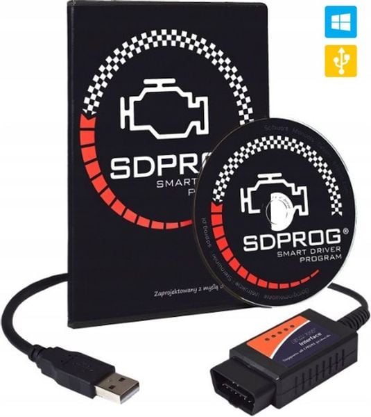 Program SDPROG Interfejs ELM327 OBD2 OBDII USB zdjęcie 1