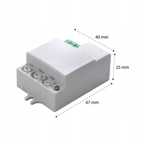 Czujnik RUCHU zmierzchu LED sensor MIKROFALOWY na Arena.pl