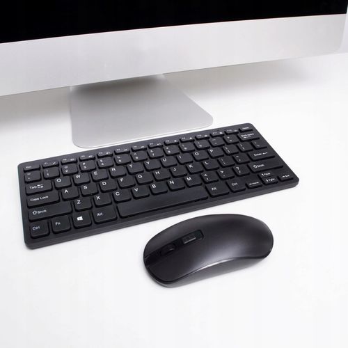 KLAWIATURA + MYSZ MYSZKA BEZPRZEWODOWA SLIM CICHA ZESTAW DO KOMPUTERA na Arena.pl