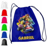 WOREK PLECAK SPORTOWY NA WF DLA DZIECI - SUPER MARIO BROS + IMIĘ! LUIGI