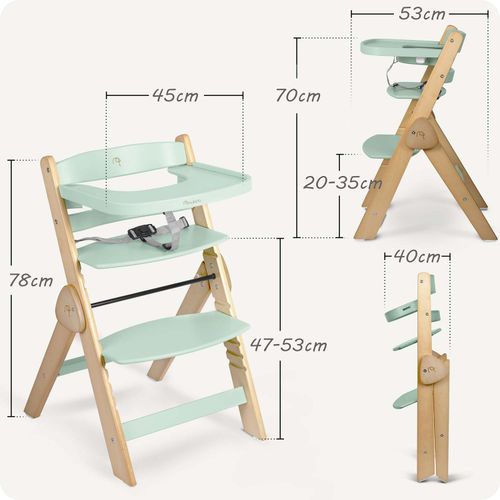 Drewniane krzesełko do karmienia Nukido Timo na Arena.pl