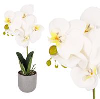 sztuczne kwiaty jak żywe dekoracja storczyk kwiat w donicy orchidea