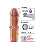 nakładka na penisa fantasy x-tensions mega 2" extension light pipedream