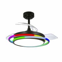 Wentylator sufitowy CristalRecord ANTILA MINI RGB BK RETRAC Czarny