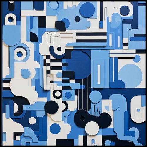 Plakat 90x90cm Niebieski Labirynt na Arena.pl