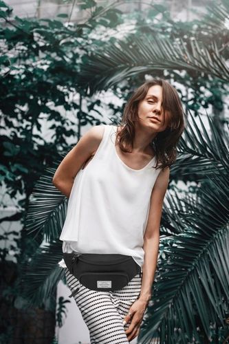 Nerka damska męska czarna saszetka na pasku sportowa biodrówka ZAGATTO na Arena.pl