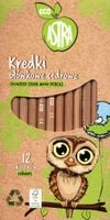 kredki okrągłe z drewna cedrowego 12 kol eco 2149