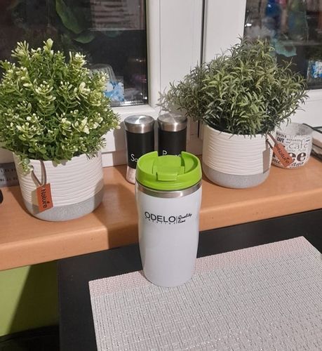 Osłonka doniczka ceramiczna niska 17x9 cm PEONY biały szary jasny wzór tłoczony zawieszka Nature na Arena.pl